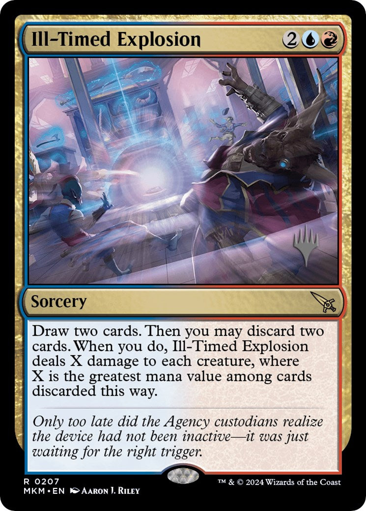 Ill-Timed Explosion (Promo Pack) [Murders at Karlov Manor Promos] Foil