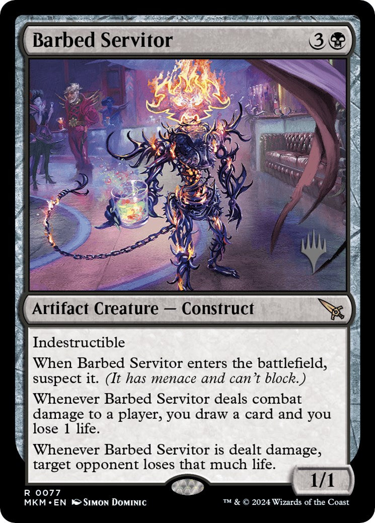 Barbed Servitor (Promo Pack) [Murders at Karlov Manor Promos] Foil