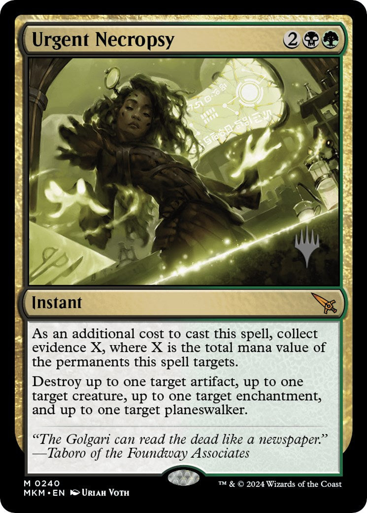 Urgent Necropsy (Promo Pack) [Murders at Karlov Manor Promos] Foil