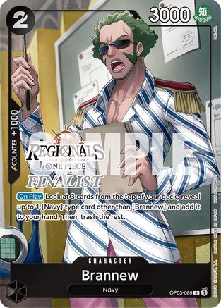 Brannew (Offline Regional 2024) [Finalist] (OP03-089) - [One Piece Promotion Cards] Foil