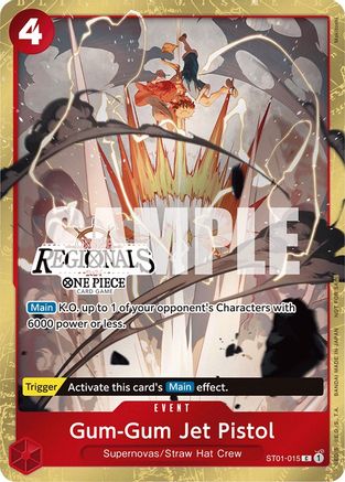 Gum-Gum Jet Pistol (Online Regional 2024) [Participant] (ST01-015) - [One Piece Promotion Cards] Foil