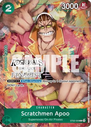 Scratchmen Apoo (Online Regional 2024) [Finalist] (ST02-008) - [One Piece Promotion Cards] Foil