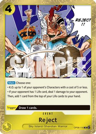 Reject (OP06-116) - [Wings of the Captain] Foil