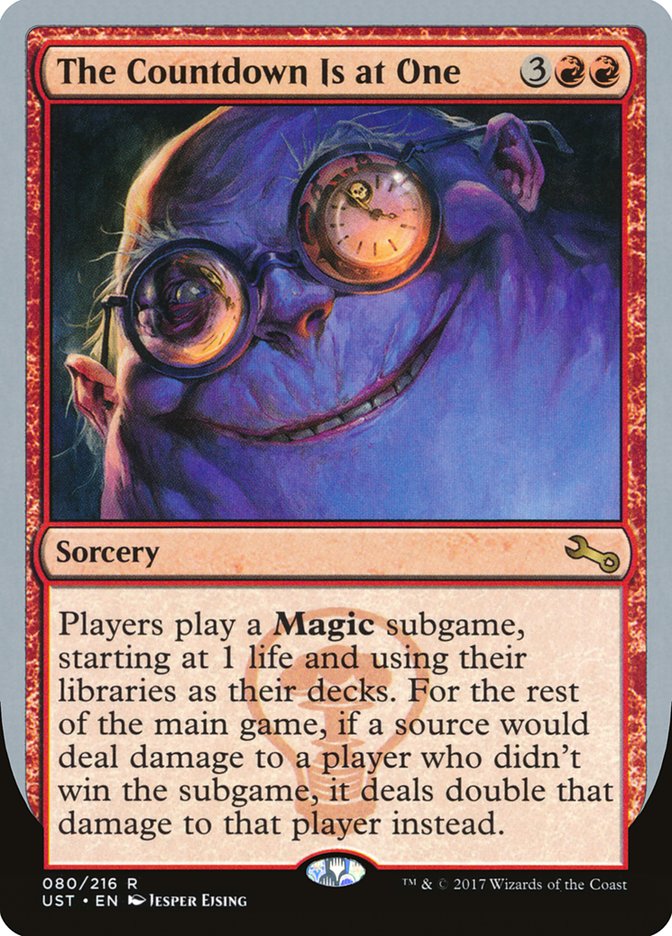 The Countdown Is at One [Unstable] Foil