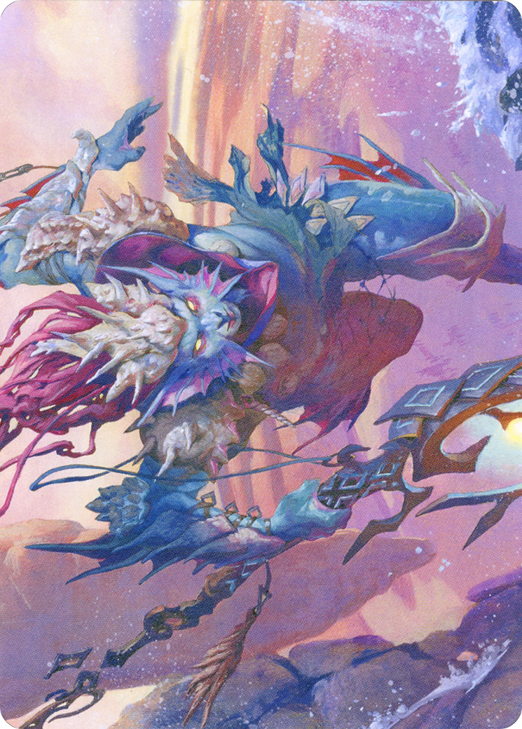 Umara Wizard // Umara Wizard  [Zendikar Rising Art Series] (Borderless) Foil