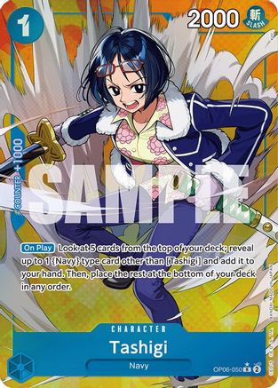 Tashigi (Alternate Art) (OP06-050) - [Wings of the Captain] Foil