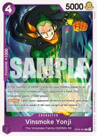 Vinsmoke Yonji (067) (OP06-067) - [Wings of the Captain] Foil