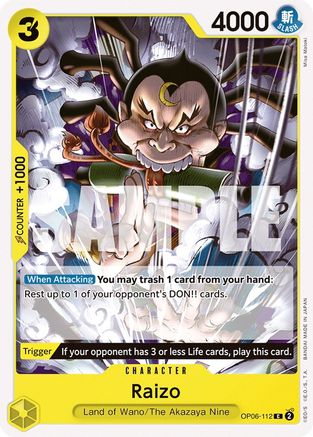 Raizo (OP06-112) - [Wings of the Captain]