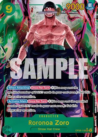 Roronoa Zoro (Alternate Art) (OP06-118) - [Wings of the Captain] Foil