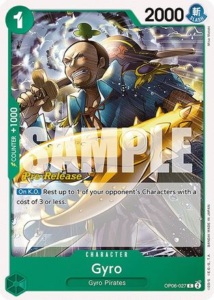 Gyro (OP06-027) - [Wings of the Captain Pre-Release Cards]