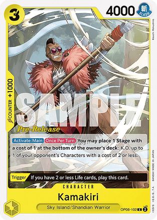 Kamakiri (OP06-102) - [Wings of the Captain Pre-Release Cards]
