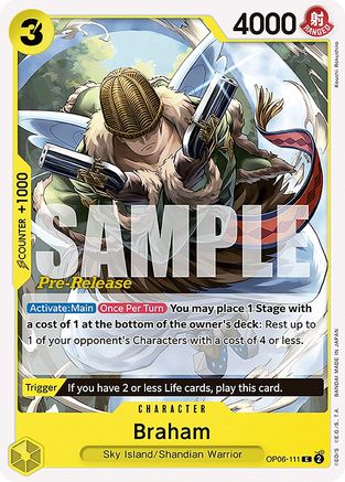 Braham (OP06-111) - [Wings of the Captain Pre-Release Cards]