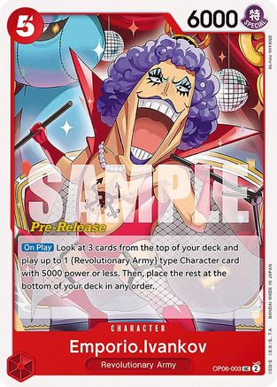 Emporio.Ivankov (OP06-003) - [Wings of the Captain Pre-Release Cards]