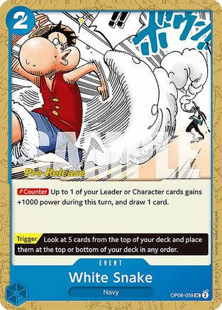 White Snake (OP06-059) - [Wings of the Captain Pre-Release Cards]