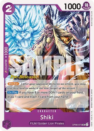 Shiki (OP06-073) - [Wings of the Captain Pre-Release Cards]