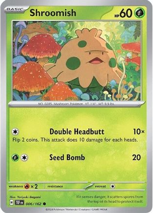 Shroomish (006/162) [Scarlet & Violet: Temporal Forces] Reverse Holofoil
