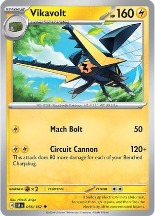 Vikavolt (056/162) [Scarlet & Violet: Temporal Forces] Reverse Holofoil
