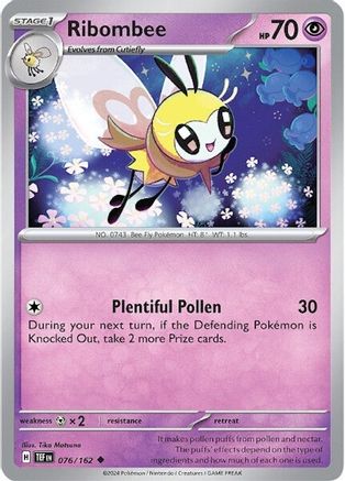 Ribombee (076/162) [Scarlet & Violet: Temporal Forces] Reverse Holofoil