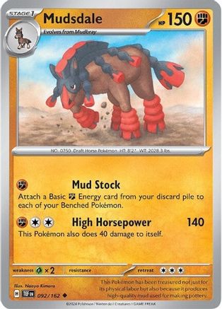 Mudsdale (092/162) [Scarlet & Violet: Temporal Forces] Reverse Holofoil