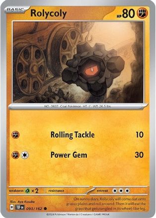 Rolycoly (093/162) [Scarlet & Violet: Temporal Forces] Reverse Holofoil