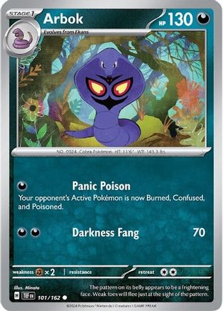 Arbok (101/162) [Scarlet & Violet: Temporal Forces] Reverse Holofoil