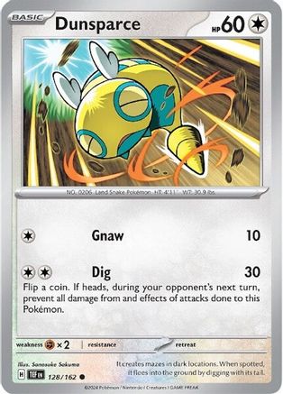 Dunsparce (128/162) [Scarlet & Violet: Temporal Forces] Reverse Holofoil