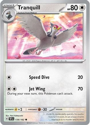 Tranquill (134/162) [Scarlet & Violet: Temporal Forces] Reverse Holofoil