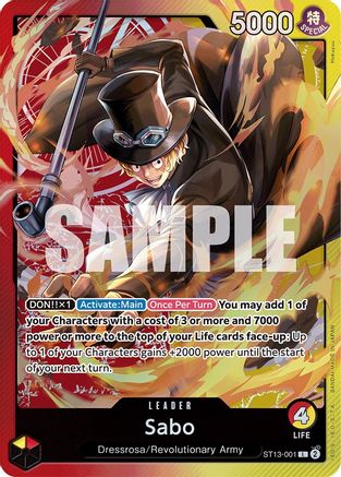 Sabo (001) (ST13-001) - [Ultra Deck: The Three Brothers] Foil