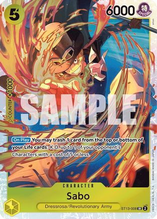 Sabo (008) (ST13-008) - [Ultra Deck: The Three Brothers] Foil