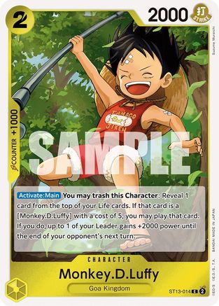 Monkey.D.Luffy (014) (ST13-014) - [Ultra Deck: The Three Brothers] Foil