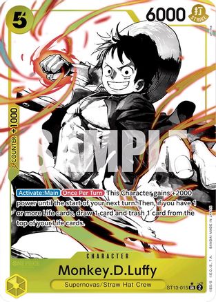 Monkey.D.Luffy (015) (Parallel) (ST13-015) - [Ultra Deck: The Three Brothers] Foil