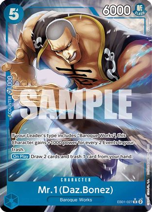 Mr. 1 (Daz.Bonez) (Alternate Art) (EB01-027) - [Extra Booster: Memorial Collection] Foil