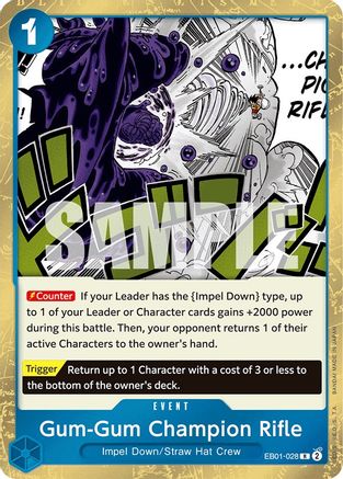 Gum-Gum Champion Rifle (EB01-028) - [Extra Booster: Memorial Collection] Foil