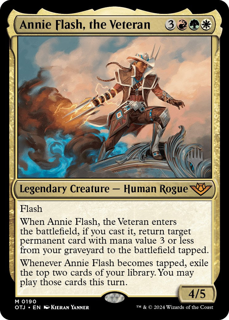 Annie Flash, the Veteran (Promo Pack) [Outlaws of Thunder Junction Promos] Foil