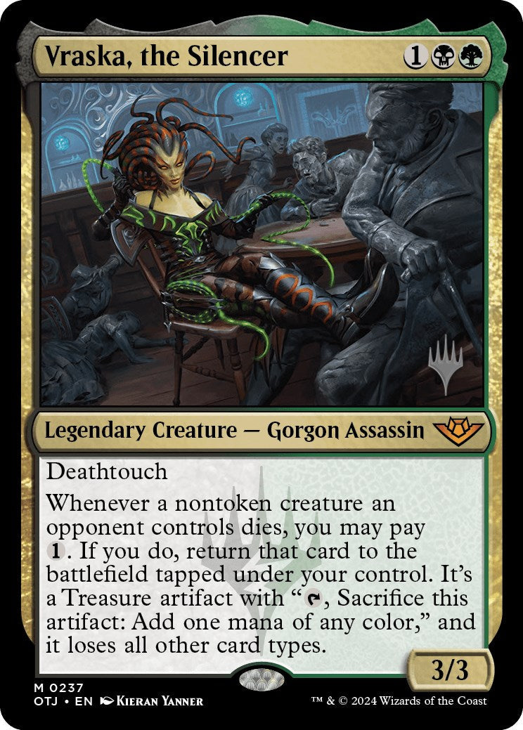 Vraska, the Silencer (Promo Pack) [Outlaws of Thunder Junction Promos] Foil
