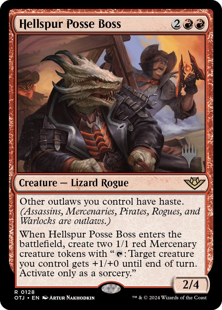 Hellspur Posse Boss (Promo Pack) [Outlaws of Thunder Junction Promos] Foil