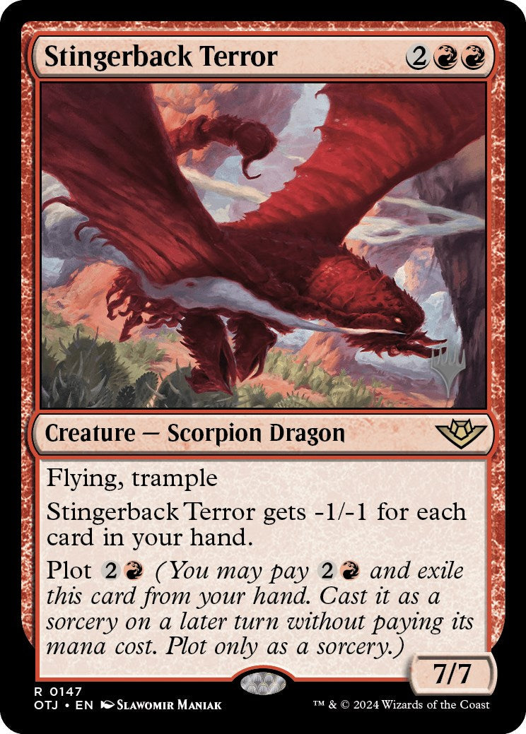 Stingerback Terror (Promo Pack) [Outlaws of Thunder Junction Promos] Foil