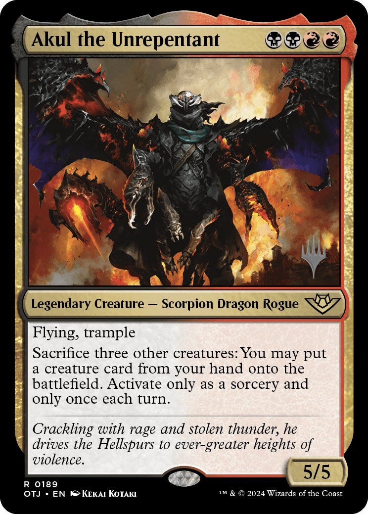 Akul the Unrepentant (Promo Pack) [Outlaws of Thunder Junction Promos] Foil