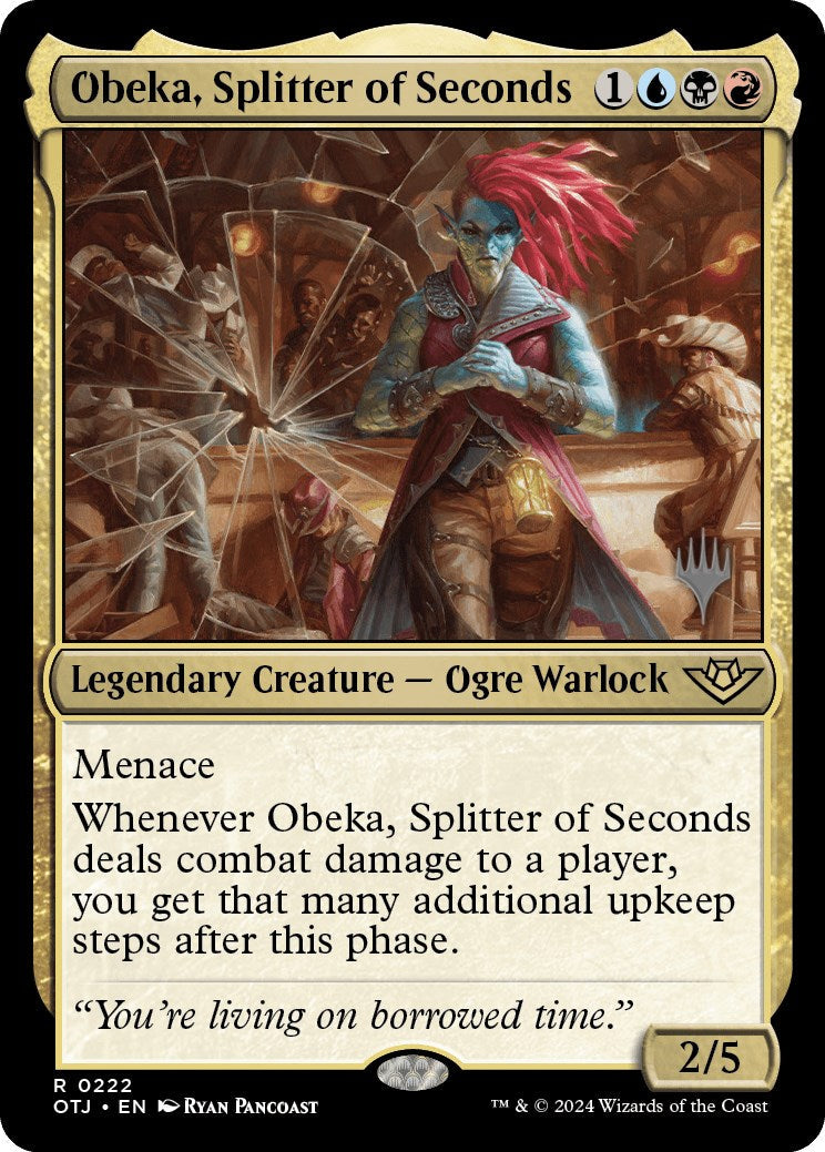 Obeka, Splitter of Seconds (Promo Pack) [Outlaws of Thunder Junction Promos] Foil