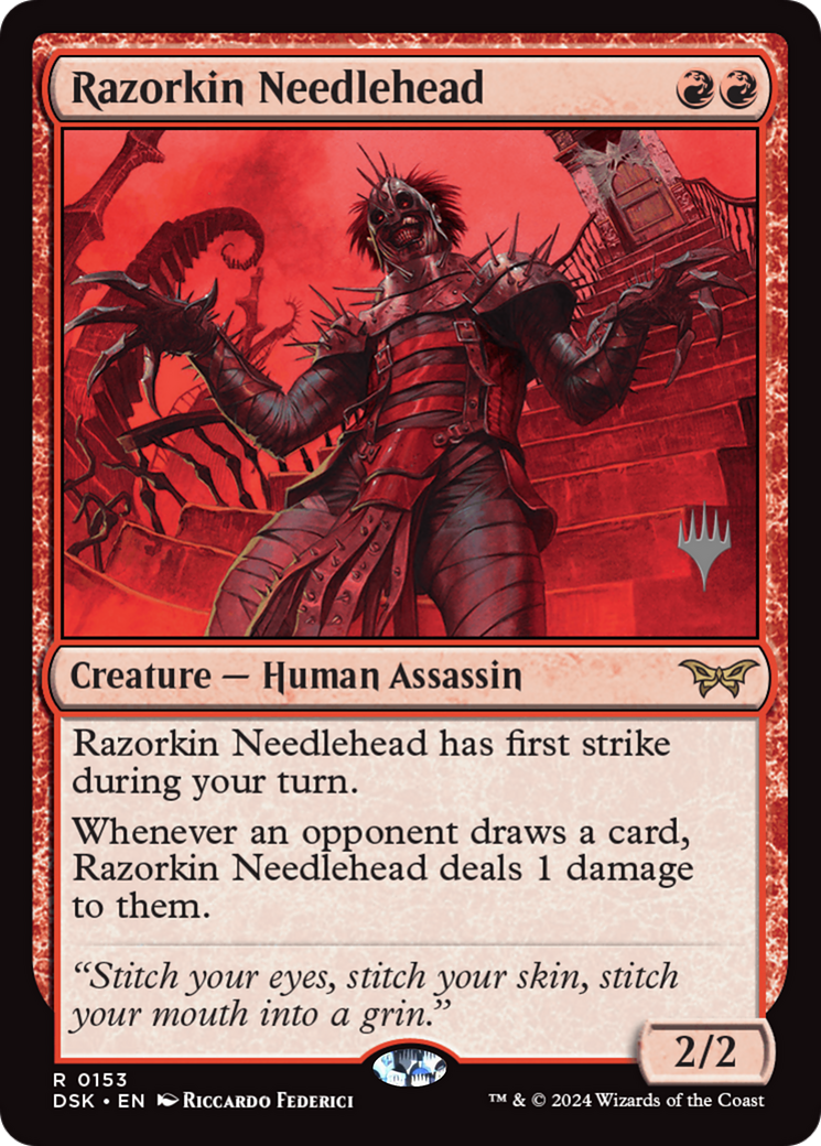 Razorkin Needlehead (Promo Pack) [Duskmourn: House of Horror Promos] Foil