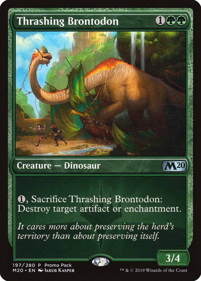 Thrashing Brontodon (Promo Pack) [Core Set 2020 Promos] Foil