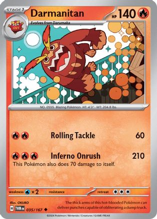 Darmanitan (035/167) [Scarlet & Violet: Twilight Masquerade] Reverse Holofoil
