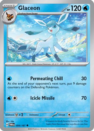 Glaceon (054/167) [Scarlet & Violet: Twilight Masquerade] Reverse Holofoil