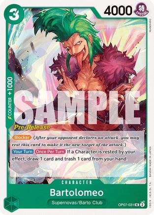 Bartolomeo (OP07-031) - [500 Years in the Future Pre-Release Cards]
