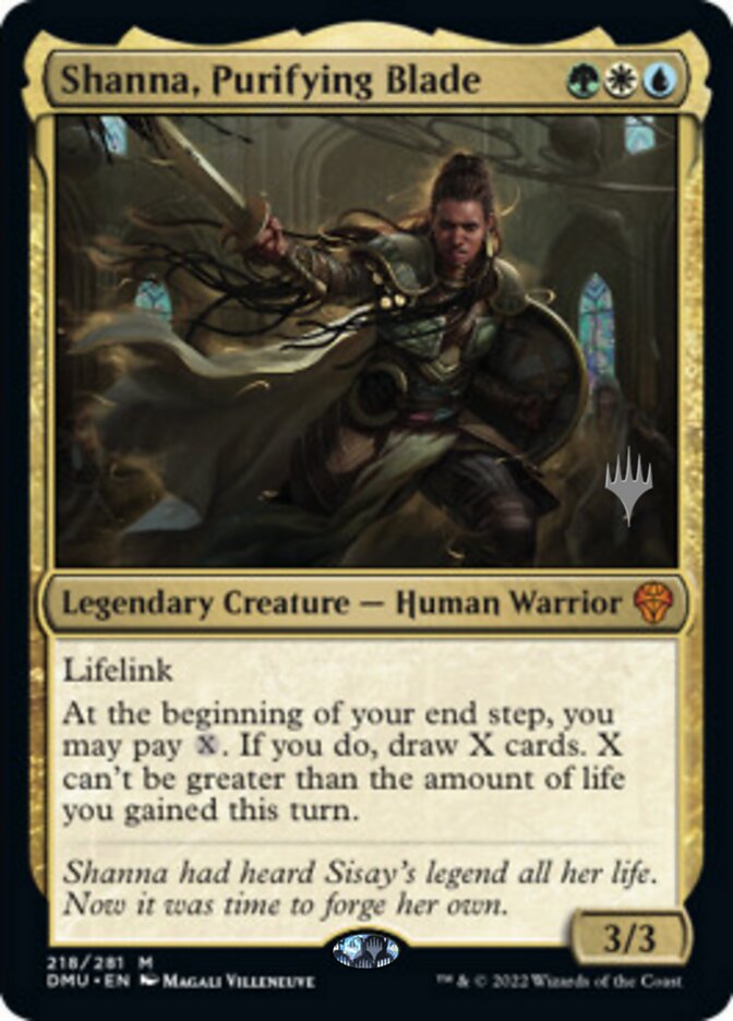 Shanna, Purifying Blade (Promo Pack) [Dominaria United Promos] Foil