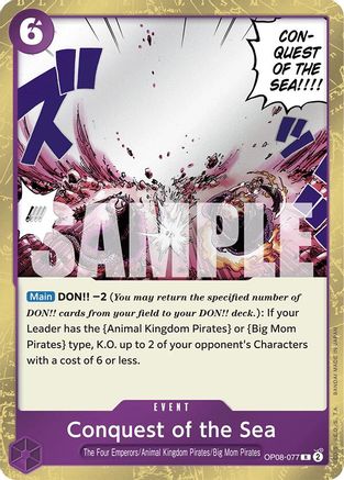 Conquest of the Sea (OP08-077) - [Two Legends] Foil