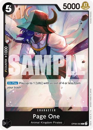 Page One (OP08-092) - [Two Legends] Foil