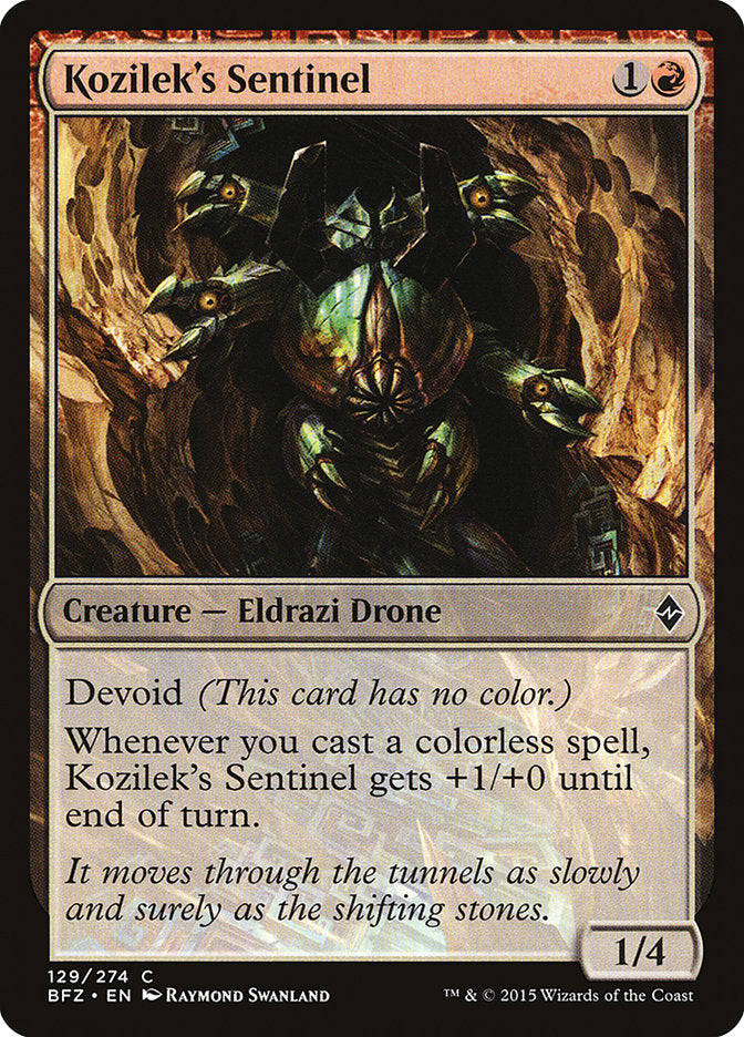 Kozilek's Sentinel [Battle for Zendikar] Foil
