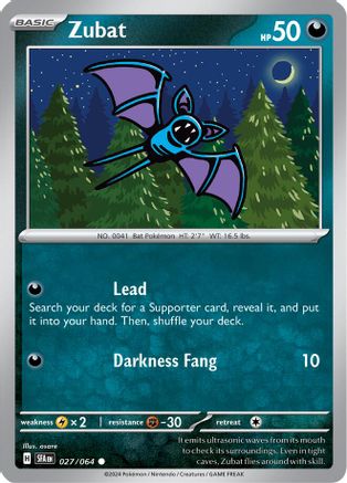 Zubat (027/064) [Scarlet & Violet: Shrouded Fable] Reverse Holofoil
