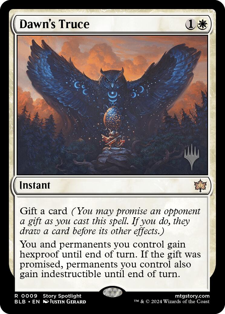Dawn's Truce (Promo Pack) [Bloomburrow Promos] Foil